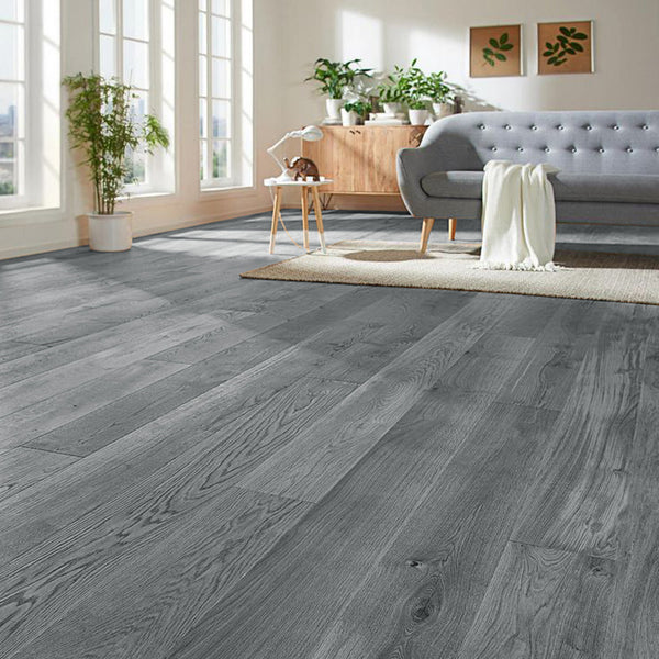 7/21/36pcs Grey Wood Effect Wall Panels Self-adhesive Floor Planks, 1/3/5m² PVC Flooring Vinyl Floorboard Floor Tiles for Living Room, Bedroom, Kitchen