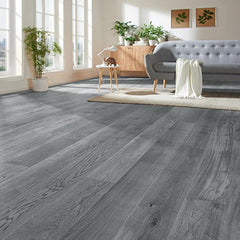 7/21/36pcs Grey Wood Effect Wall Panels Self-adhesive Floor Planks, 1/3/5m² PVC Flooring Vinyl Floorboard Floor Tiles for Living Room, Bedroom, Kitchen