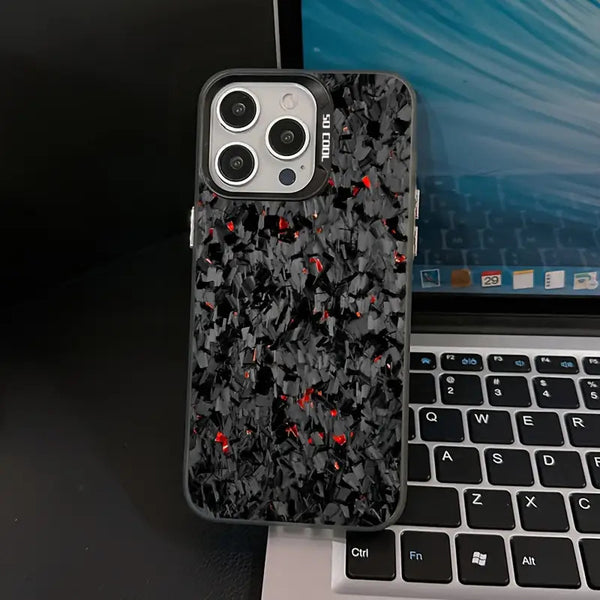 Phone Case: Forged Carbon Fiber Phone Case Suitable for Apple 17/17 Pro Max, iPhone 11/11 Pro Max/11 Pro/12/12 Pro/12 Pro Max/13/13 Pro/13 Pro Max/14/14 Pro/14 Pro Max/15/15 Pro Max/15 Pro/16/16 Pro/16 Pro Max Protective Cover, Smartphone Case