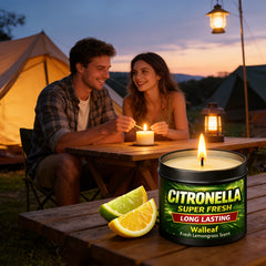 1/4/6pcs Outdoor Citronella (Lemongrass) Scented Candle, Long Lasting Fresh Aroma, Summer Garden Patio Balcony Deck Camping Candle, Black Tin Outdoor Fragrance Candle, Gift for Friends Family Housewarming Evening Use