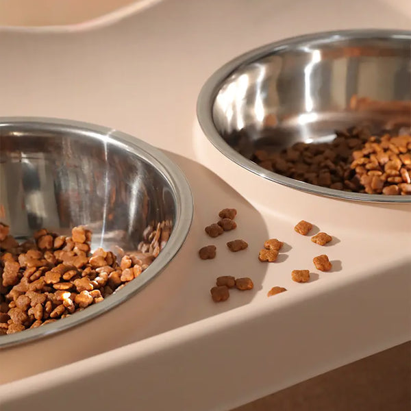 Dog Bowls with Stand, Adjustable Raised Dog Bowl for Large Dogs, Dog Feeding Station with 2 Stainless Steel Dog Bowls, Non-Slip elevated dog bowls