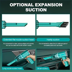 Newly Upgraded Model, Portable Cordless Handheld Vacuum Cleaner, Cyclone Suction Cordless Vacuum Cleaner, Large Suction USB Fast Charging with Seam Brush Computer Cleaning Head Multi-purpose. Suitable for Car/office/home, Labor Day Gift