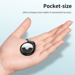 Unbreakcable 360° Protective Case for Airtag, [4-Pack] Airtags Keyring Holder, Scratch-Resistant, Lock Design, Keychain for Airtag, TPU Full Cover Case for Key, Bag, Luggage, Pet Collar (Black & Blue)