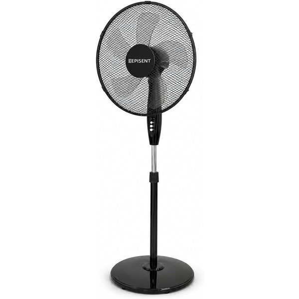 EPISENT 16 Inch Pedestal Fan – Adjustable Height Standing Fan with 3 Speed Settings, Oscillating Cooling Fan with Tilt Head for Home, Bedroom, Office & Living Room