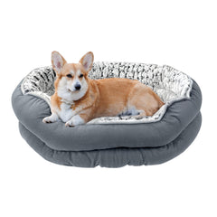 Dog Bed - Washable Rectangle Dog Beds, Anti-Anxiety, Soft Plush Non-Slip Bottom Pet Bed Mattress Mat Machine Washable