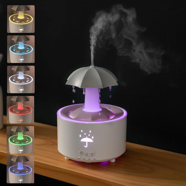 Essential Oil Diffuser for Bedroom, 250Ml Jellyfish Mist Flame Aromatherapy Air Humidifier, Aroma Diffuser with 8 Colour LED Lights, Timers, Waterless Auto Shut-Off
