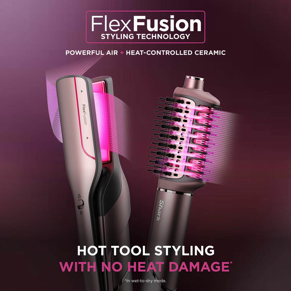 Shark Flexfusion Straight 5-In-1 Air Styler & Dryer & Ceramic Straightener with Case, HD625SUK