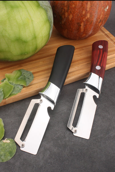 Multifunctional Stainless Steel Peeler/Bottle Opener with 2-In-1 Ergonomic Design, Suitable for Right-Handed Users. an Excellent Tool for Peeling Vegetables And Fruits. A Top Choice for Holiday Gifts