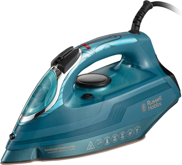 Russell Hobbs Steam Iron [3100W, 210 G/Min Extra Steam Boost, 70 G/Min Steam] Power Steam (350Ml, Ceramic Soleplate, Self-Cleaning & Spray Water Function, Anti-Limescale, Drip Stop) 20630