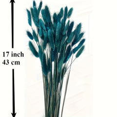 57pcs Boho Artificial Flower Bouquet with Bunny Rabbit Tail- Handmade-Look Pampas Grass Wedding, Shower& Seasonal Arrangements, DIY Outdoor/ Fake Flowers for Bohemian Home Garden Decor(57pcs)- No Maintenance Required, Christmas Decor
