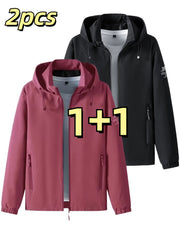 Windproof Detachable Hooded Jacket Korean Style Loose Fashion Handsome Casual Men's Top