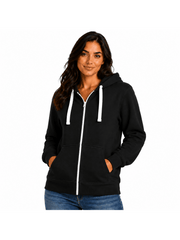 Women'S Fashion Zip-Up Hoodie - Ladies Fleece Plain Hooded Top - PLUS SIZES Small to XXXXXL S to 5XL (UK 8-22) Available in 15 Colours