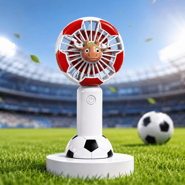 Portable Football Design Handheld Fan, USB Rechargeable Mini Fan with 3 Speed Settings, Compact Personal Cooling Fan for Home Office Travel Outdoor Use