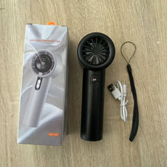 1 Rechargeable Handheld Fan - Portable Handheld Fan - High-Speed Adjustable USB Charging Fan, 100 Speed Regulation, Compact Face Cooling Fan for Indoor/Outdoor Use, Comes with a Hanging Rope, Handheld Cooling Fan | Stylish Handheld Fan
