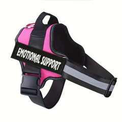 Basic Dog Harness for Emotional Support Dogs Non-Tension Reflective Adjustable Non-Choking Pet Vest Straps with Handles for Easy Walking And Training for Small Medium And Large Dogs
