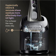Braun Shavers Series 9 Pro+ Electric Shaver for Men, Wet & Dry Electric Razor, 5+1 Ultra Thin Precision Blades, Pro Sensoadapt, 6 in 1 Smartcare Center, 60 Min Runtime, 9665CCE Graphite