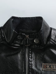Autumn And Winter Small Collar Jacket Male Korean Version Slim Jacket New Trend Motorcycle Jacket Male Bomber Jacket Jacket for Men