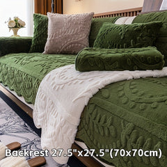 1pc Heavy-Duty Sofa Cover - Beige Floral & Leaf pattern, Non-Slip Couch Protector with Pet-Friendly One-Piece Design, Machine Washable for Living Room, Bedroom, Office - Fits Most Single/Double/Three/Four-Seater Sofas - Modern Home Decor, Sofa for Living