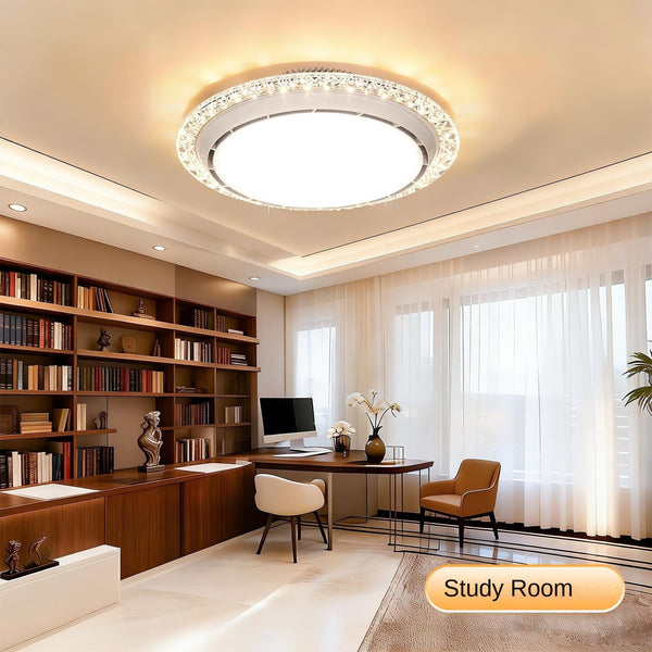 LED Ceiling Fan Light, 3-Color Dimmable Fan Ceiling Light, Suitable for Living Room, Bedroom, Kitchen, And Study Application with Remote Control, for Room Ventilation