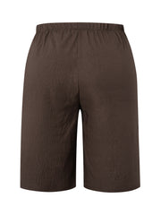 Circle 3pcs Set Standard Size Women's Shorts Casual Beach Pants with Pockets