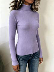 3PACKS Women Slim Fit Turtleneck Long Sleeve Top Basic Solid Color Fitted Pullover Daily Casual Fashion Outfits