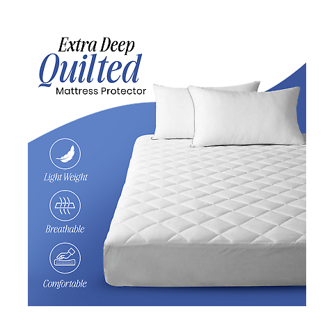 2025 NEW Arrival Quilted Mattress Protector, furniture for home Hypoallergenic Extra Deep Fitted Mattress Cover 30 cm-40cm - Fitted Bed Cover All Size