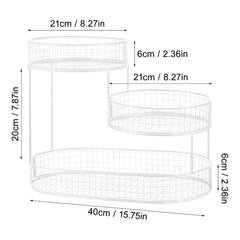 3-Layer Desktop Storage Rack - Iron Fruit Basket & Vegetable Organizer for Kitchen Dining Table, Space Saving Metal Storage Rack
