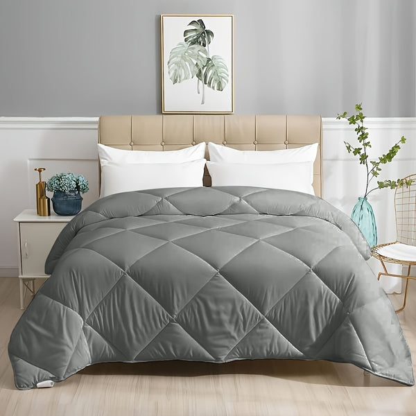 TOG 4.5 | 10.5 | 15 - Ultra Soft Diamond Grid Quilted Comforter - Breathable, Warm for All Seasons | Hotel-Style Design | Multiple Sizes Available (Single, Double, King, Super King) Vacuum Packaging