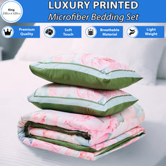 Microfiber Printed Bedding Set | Ultra Soft Duvet Quilt Cover Lightweight & Breathable Fabric | Elegant Patterned Design for Modern Bedrooms | Available in King Size | Machine Washable, Quick Dry & Long Lasting Comfort | LOCAL WAREHOUSE Dispatch | Trusted