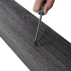 36pcs Vinyl Flooring Planks-Dark Gray, High-grade Wear-resistant Flooring Tile, 5 Square Flooring Attached To Kitchen Bathroom Household Floor Tiles, Back Glue, That Is, Peel and Stick, Wear-resistant,91.5*15.2*0.2cm/36.02*5.98*0.7inch.