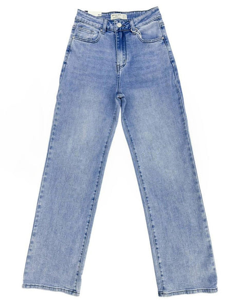 【Tall】KatchMe Women's Wide Leg Jeans - Mid Rise Relaxed Fit Denim Pants, Soft Stretch Comfortable Trousers for Fall & Winter, Streetwear Casual Bottoms