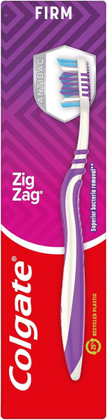 Colgate Zig Zag Medium Manual Toothbrush - Multi Angle Cross Bristles with Flexible Neck for Gum Comfort - 3 Count (Pack of 1)