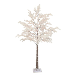 7Ft Flocked LED Cedar Tree with Twinkling Lights