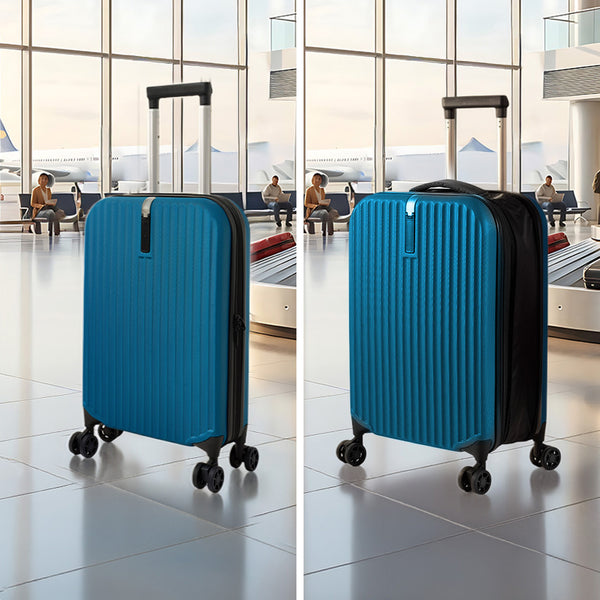 Foldable 20 Inch Trolley Luggage, Compact Carry-On Travel Suitcase, Durable Collapsible Luggage with Adjustable Handle, Ideal for Holiday Vacations, Train Journeys and Easy Storage At Home, 1pc