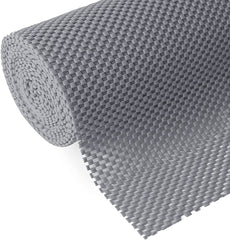 Shelf Liner, Non-Adhesive Roll Drawer Liners 12 Inches X 20 Feet, Non Slip Grip Durable Strong Clean, Shelving Liner for Kitchen Cabinets,Storage, Desks, Kitchenware, Tableware, Light Gray