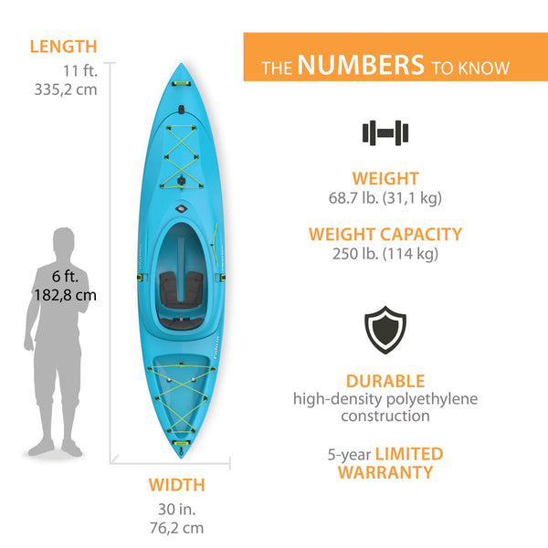 Emotion Cabrio 11Ft (3.35M) Hybrid Kayak with Paddle