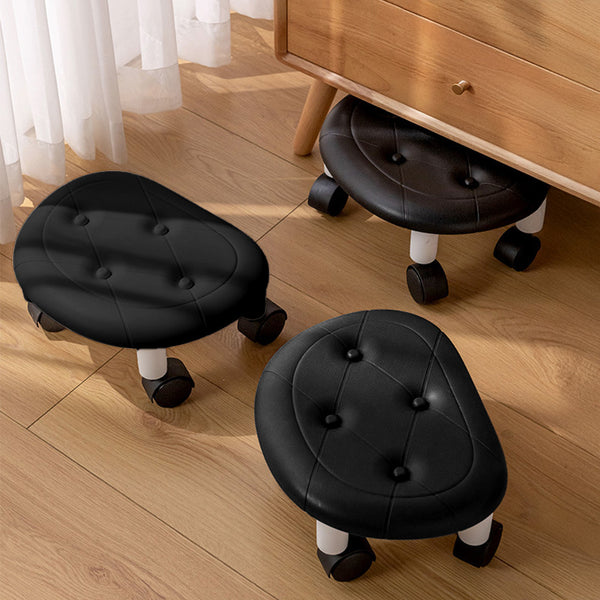 Low Rolling Stool with Wheels | Low To Ground Roller Seat,Castor Seat with Soft Cushion for Home Office Garage Shop Stools,Easy To Move, Stool on Whee