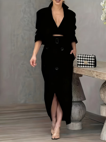 Two-Piece Set for Women Featuring an Elegant Blouse And a Skirt (LL168)