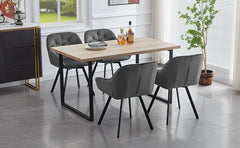 Set Of 2/Set Of 4 Swivel Dining Chairs | Upholstered with Velvet, Arms, Backrest, Metal Legs, Carbon Steel Frame, Memory Foam Filling, Grey, Contemporary Style, Rotatable, No Wheels
