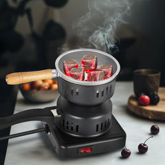 DSK Electric Charcoal Burner – Adjustable Heat Coal Stove with Removable Heating Plate for Incense, Bakhoor, Shisha Charcoal, BBQ Prep & Outdoor Cooking