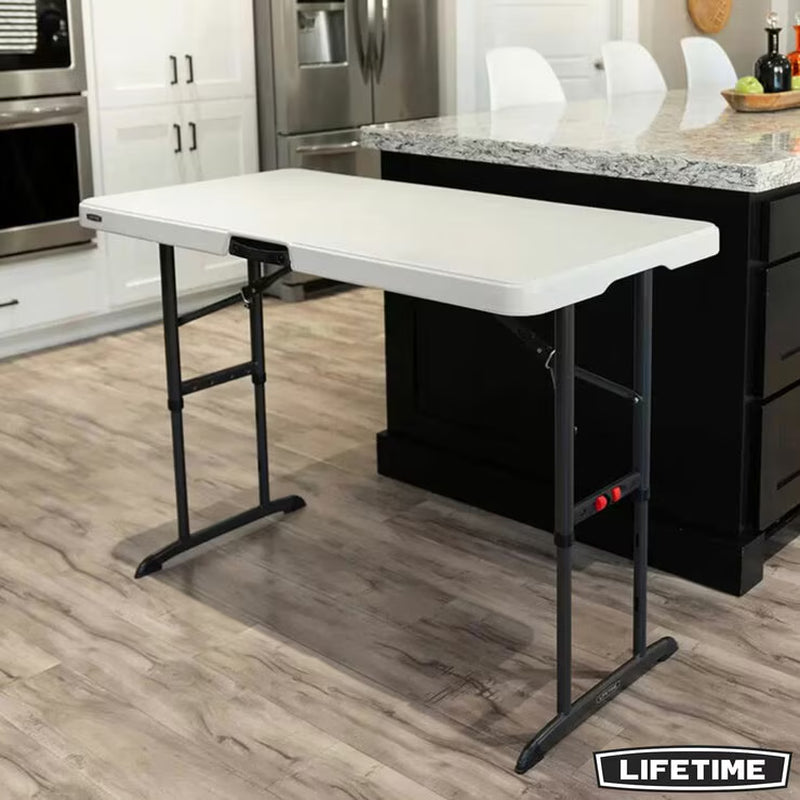 Lifetime 4Ft Adjustable Height Nesting Commercial Grade Table