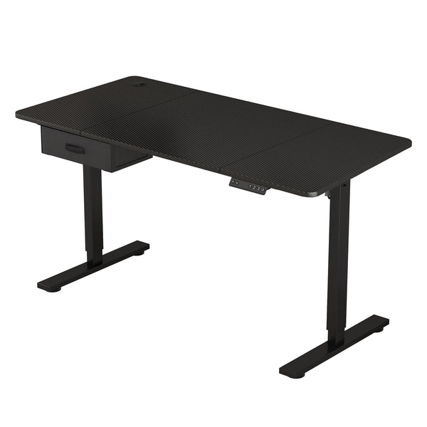 Electric Standing Desk, Sit Stand Table, Height Adjustable Electric Standing Computer Desk with USB Charging Port and Desk Drawer for Home Office