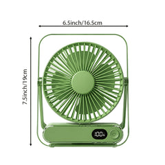 USB Desktop Fan And Air Cooler Portable Personal Cooling Fan, USB Powered, Lightweight Desk Fan for Home, Office, Dorm, Travel Quiet Mini Table Fan with Lithium Battery, It Has An Upgraded Motor for Stronger Airflow, Operates Quietly, for Road Trips