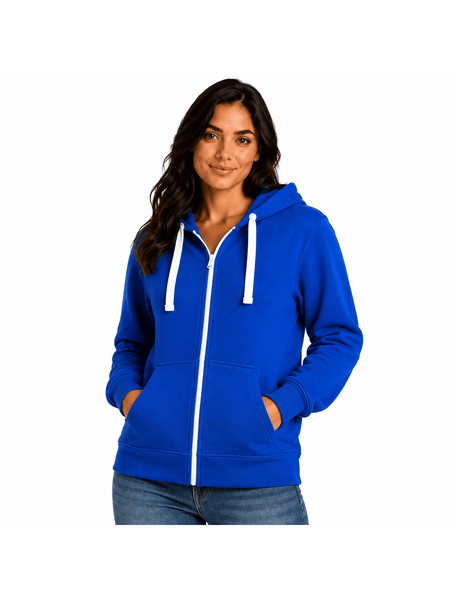 Women'S Fashion Zip-Up Hoodie - Ladies Fleece Plain Hooded Top - PLUS SIZES Small to XXXXXL S to 5XL (UK 8-22) Available in 15 Colours