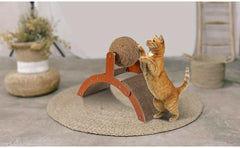 Cat Scratcher with Hanging Toy Sisal Ball Cat Scratching Board Durable Board Pads prevents Furniture Damage