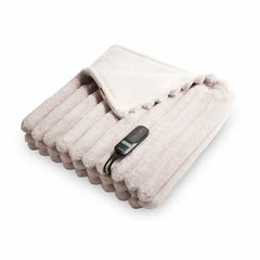 Duux Yentl Grey Heated Faux Fur Overblanket, 200 X 200 Cm