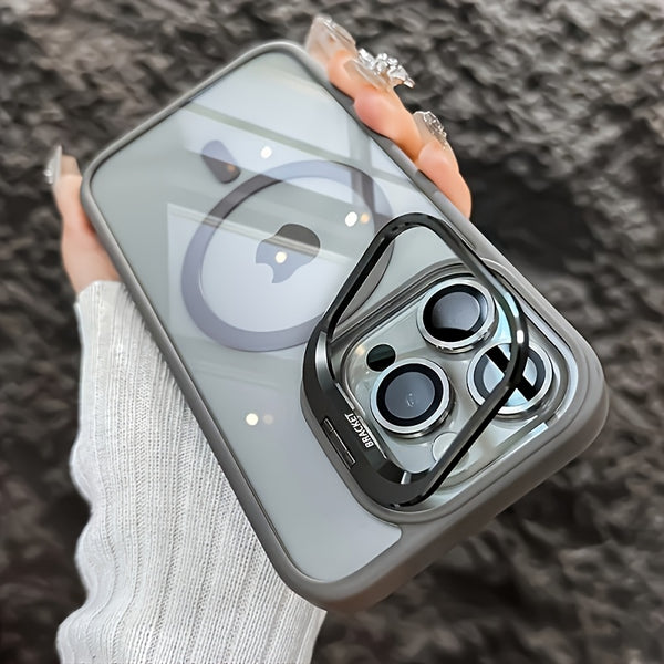 Phone Case: Luxury Metal  Mount Phone Case, Compatible with iPhone 17, 17 Pro, 17 Pro Max, Air, 12, 13, 14, 15, 16 Plus, Pro, Pro Max, Wireless Charging Shockproof Back Cover, Mobile Accessory, Modern Phone Case, Durable Material, iPhone Users