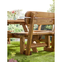 Anchor Fast 8 Seater Pine Wood Picnic Table