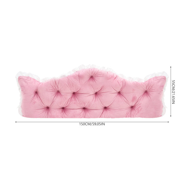 Large Ultra-Soft Comfortable Plush Backrest Pillow, Princess Style Reading Cushion, Neck and Back Support, Luxurious Fashionable Home Style Multifunctional Lace Ruffled Headboard Cushions, Suitable for Bedroom, Living Room, Dorm, Sofa Home Decor, Machine