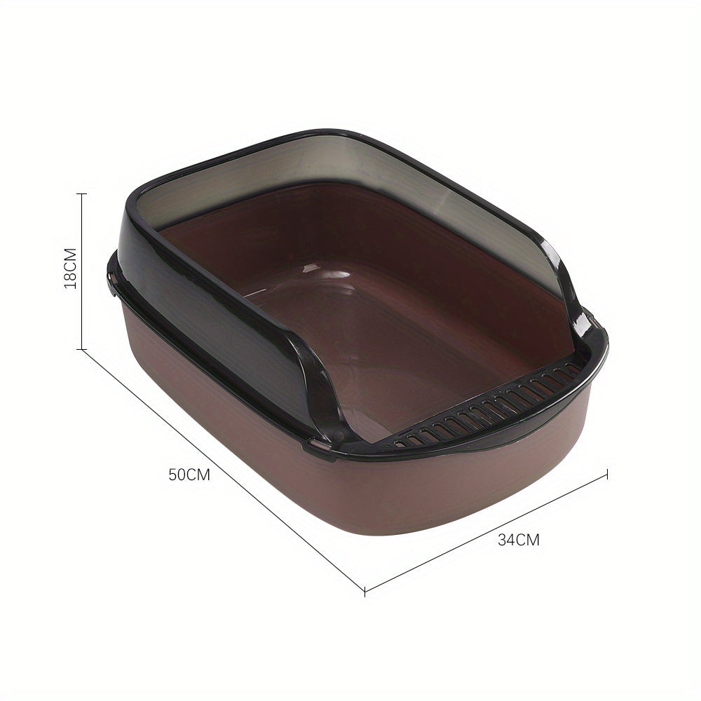 Extra Large Open Cat Litter Tray High Sided Deep Jumbo Rim Pan Box Loo Toilet Large Open Cat Litter Tray High Sided Deep Jumbo Pan Box Loo Toilet Cat Centre Extra Large High-Sided Cat Litter Box - Semi-Enclosed Design with High Walls for Cats & Rabbits, E